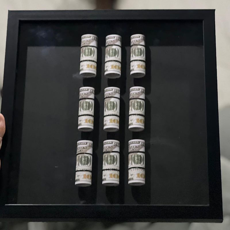 Roll Stack Currency Shadow Box